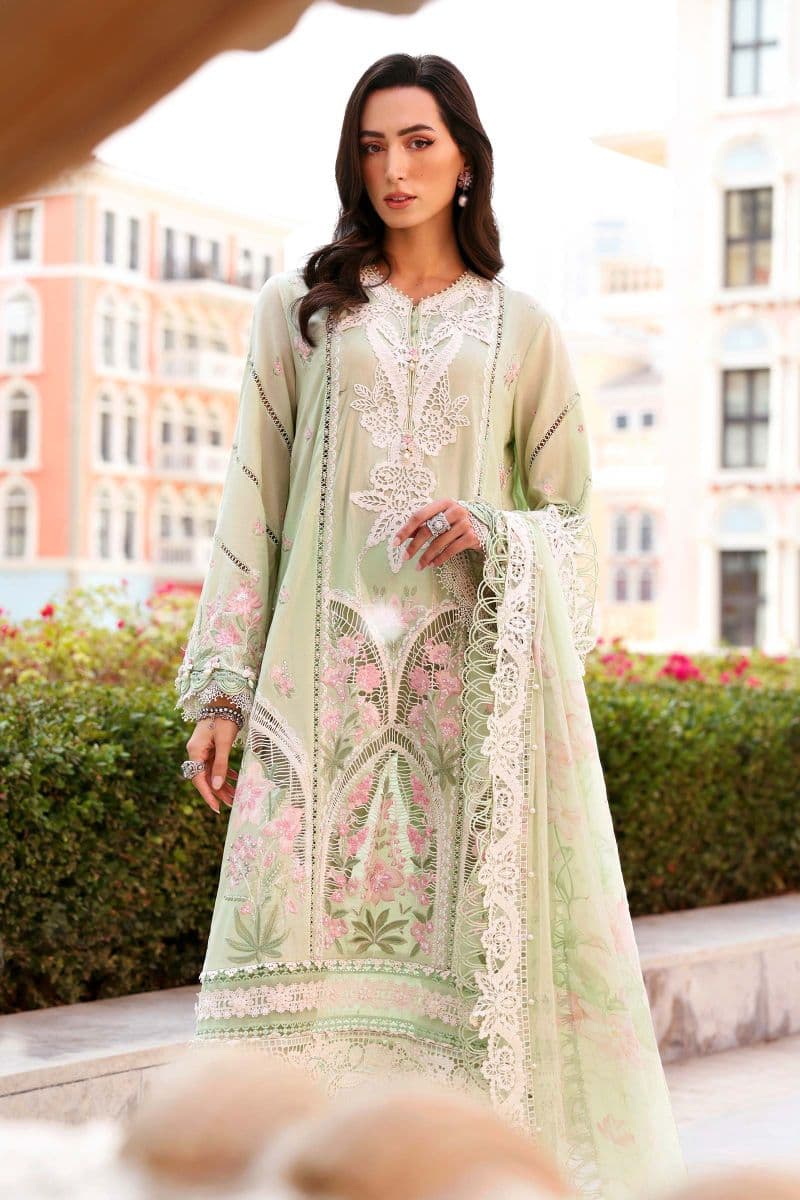3 Piece Unstitched Embroidered Lawn Suit thumbnail