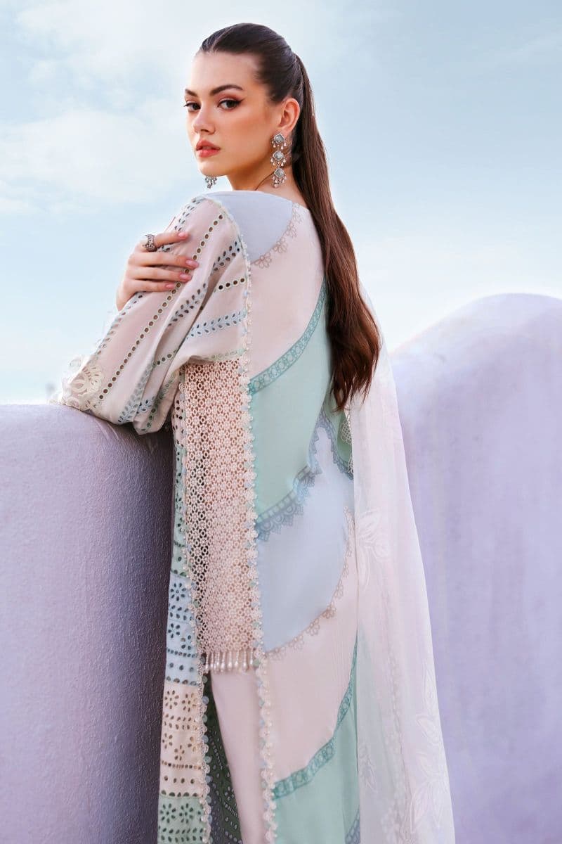 3 Piece Unstitched Embroidered Lawn Suit thumbnail
