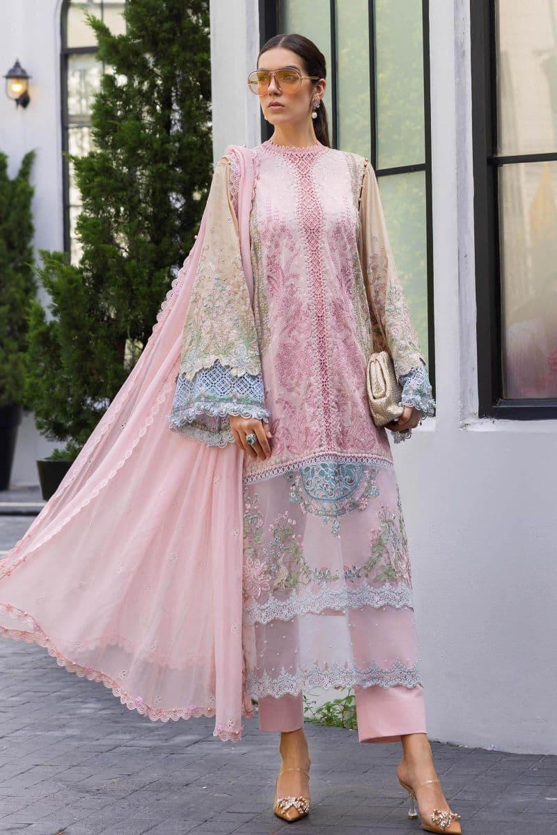 3 Piece Unstitched Embroidered Lawn Suit thumbnail