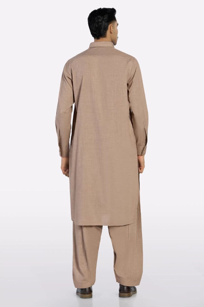 Light Brown Wash & Wear Shalwar Kameez thumbnail