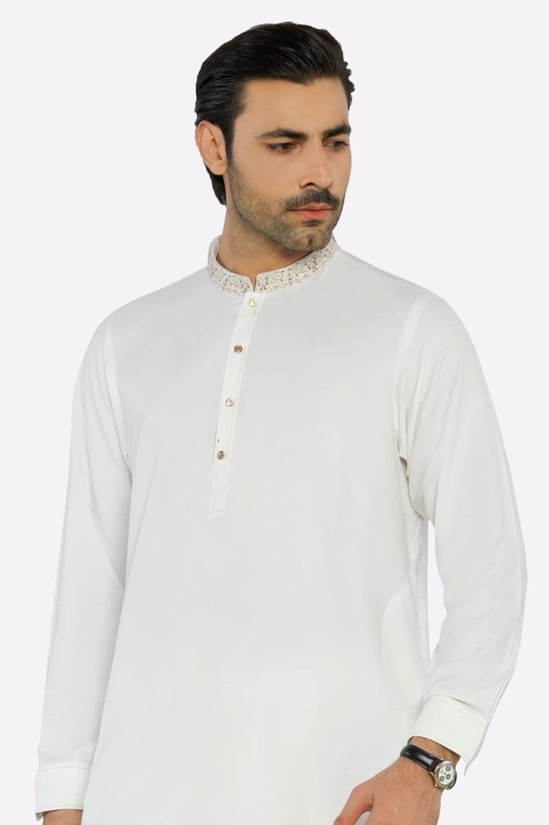 Cream Wash & Wear Shalwar Kameez thumbnail