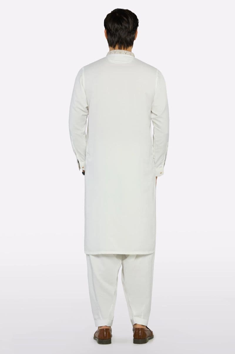 Cream Wash & Wear Shalwar Kameez thumbnail