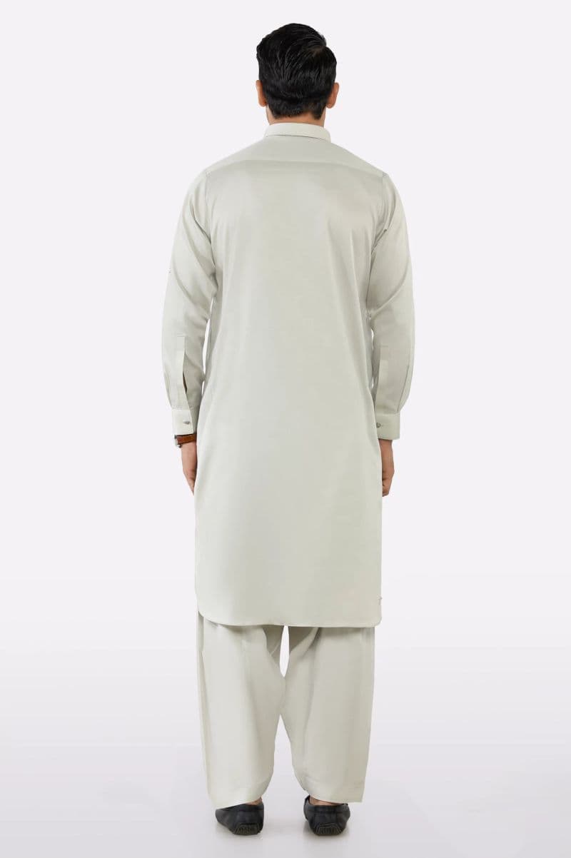 Light Grey Cotton Shalwar Kameez thumbnail