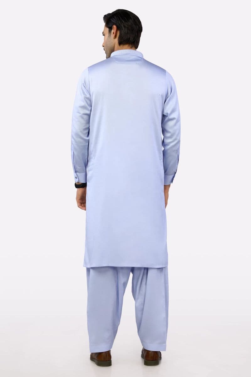 Light Blue Cotton Shalwar Kameez thumbnail