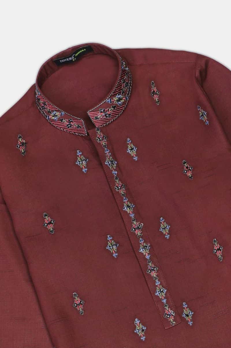 Dark Purple Boys Kurta Pajama - alternate view