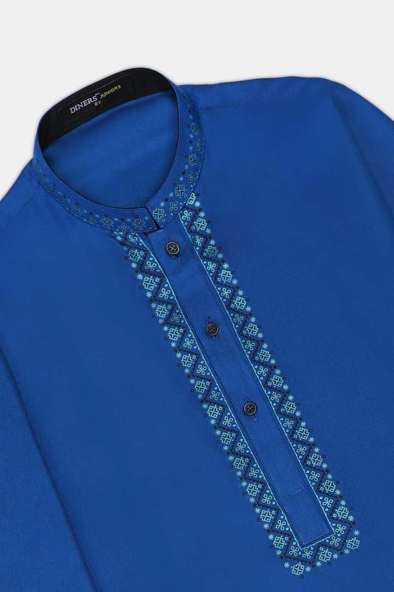Royal Blue Boys Kurta Pajama - alternate view