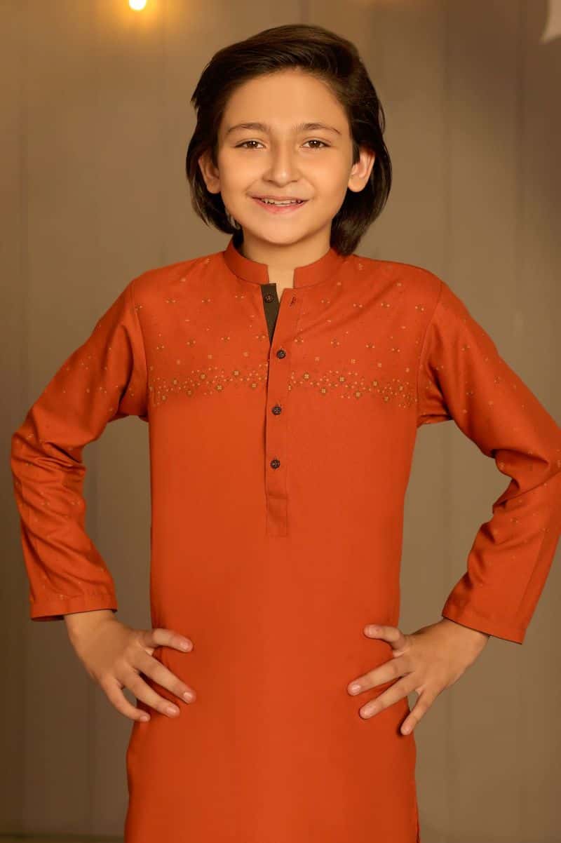 Red Boys Kurta Pajama - alternate view
