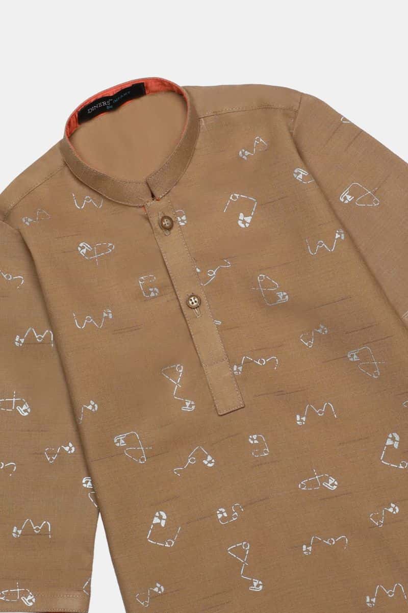 Brown Infant Kurta Shalwar - alternate view