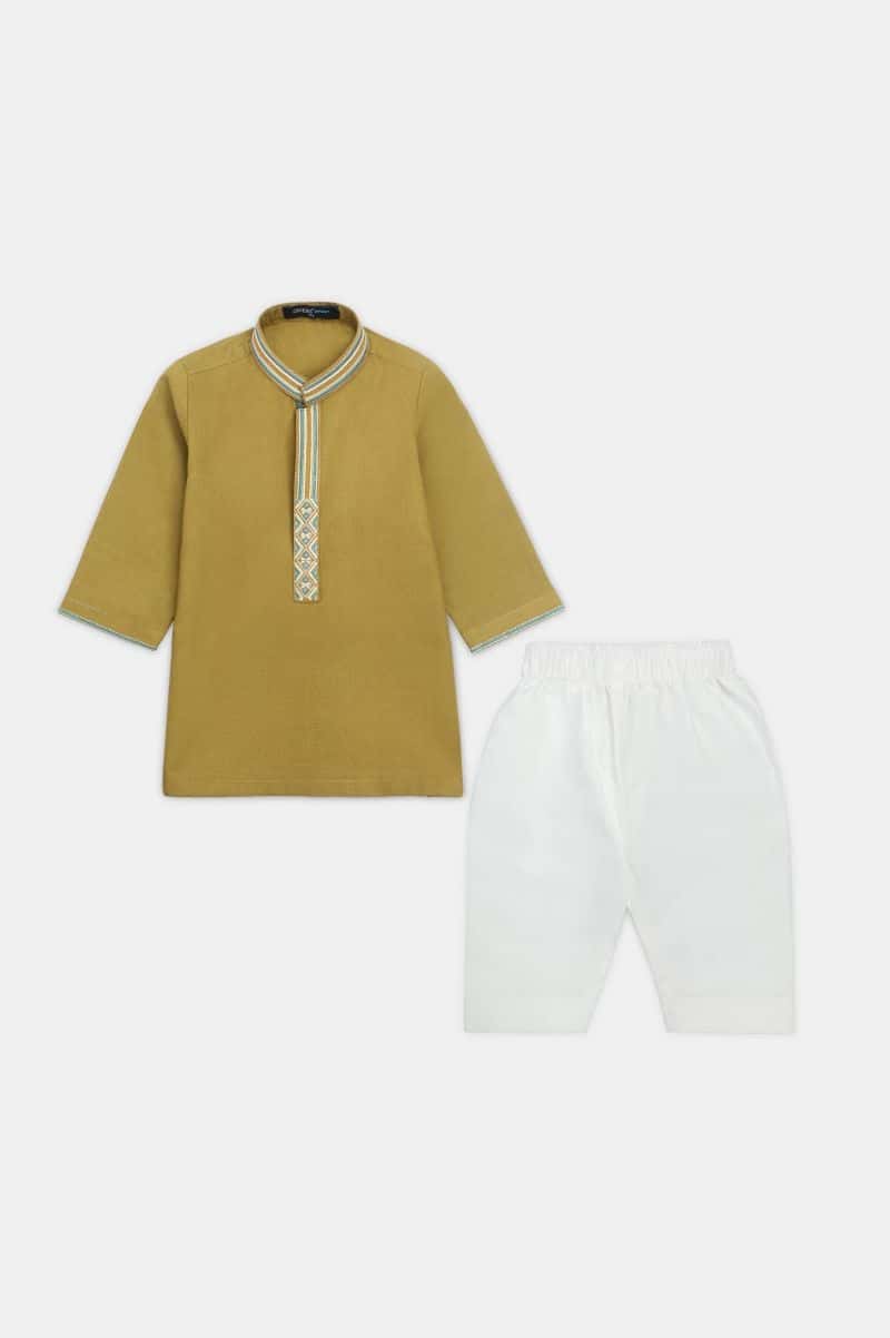 Olive Infant Kurta Shalwar