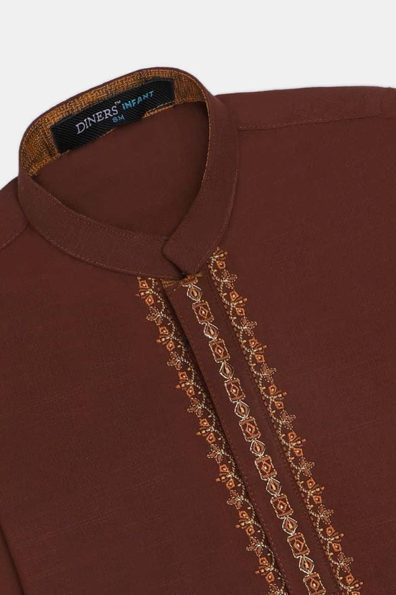 Brown Infant Kurta Shalwar - alternate view