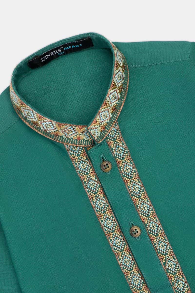 Green Infant Kurta Shalwar - alternate view