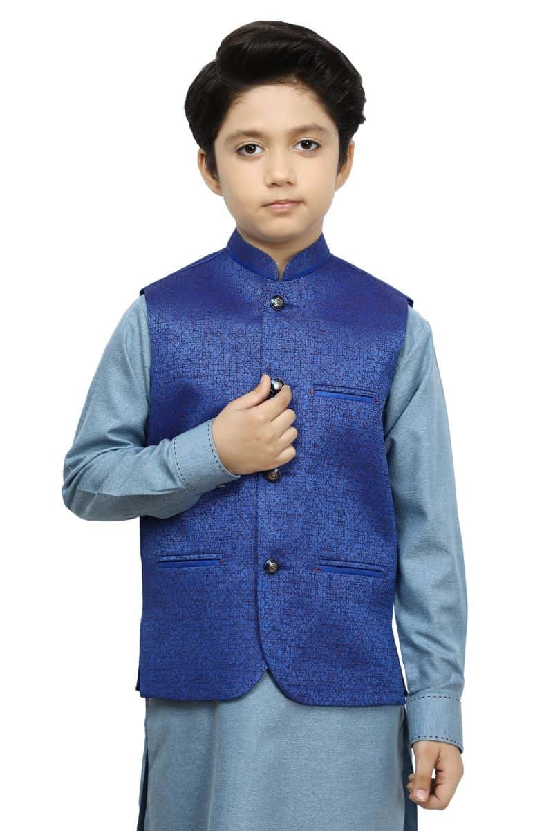 Boys Waist Coat SKU: KBW-0029-ROYAL BLUE