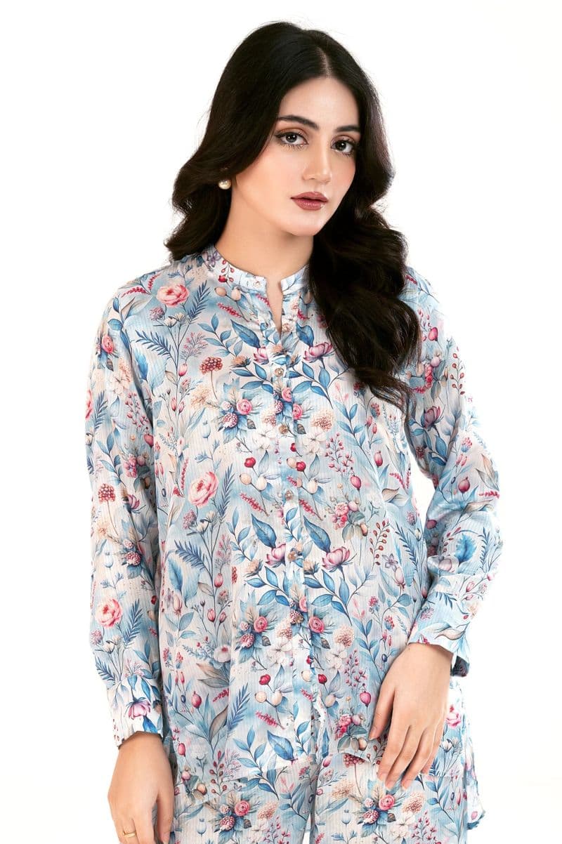 Printed Road Line Silk-Silver 2PC thumbnail