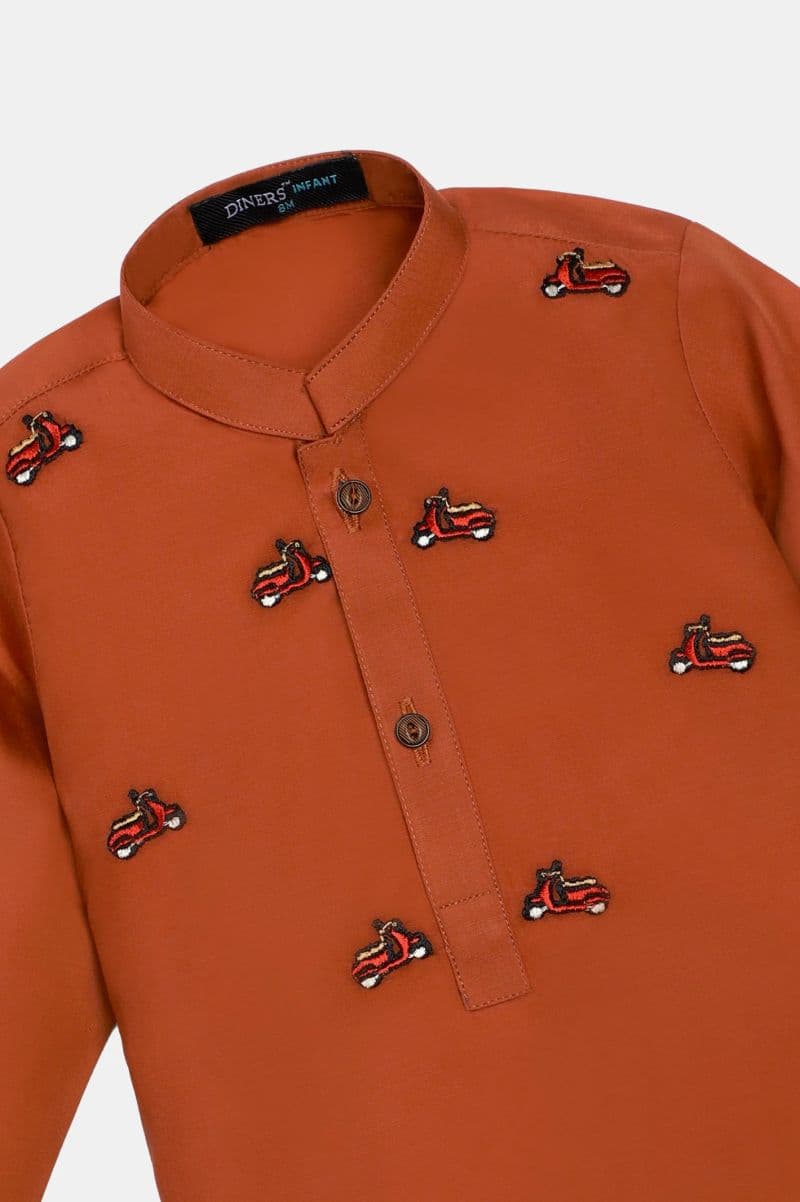 Rust Infant Kurta Shalwar thumbnail