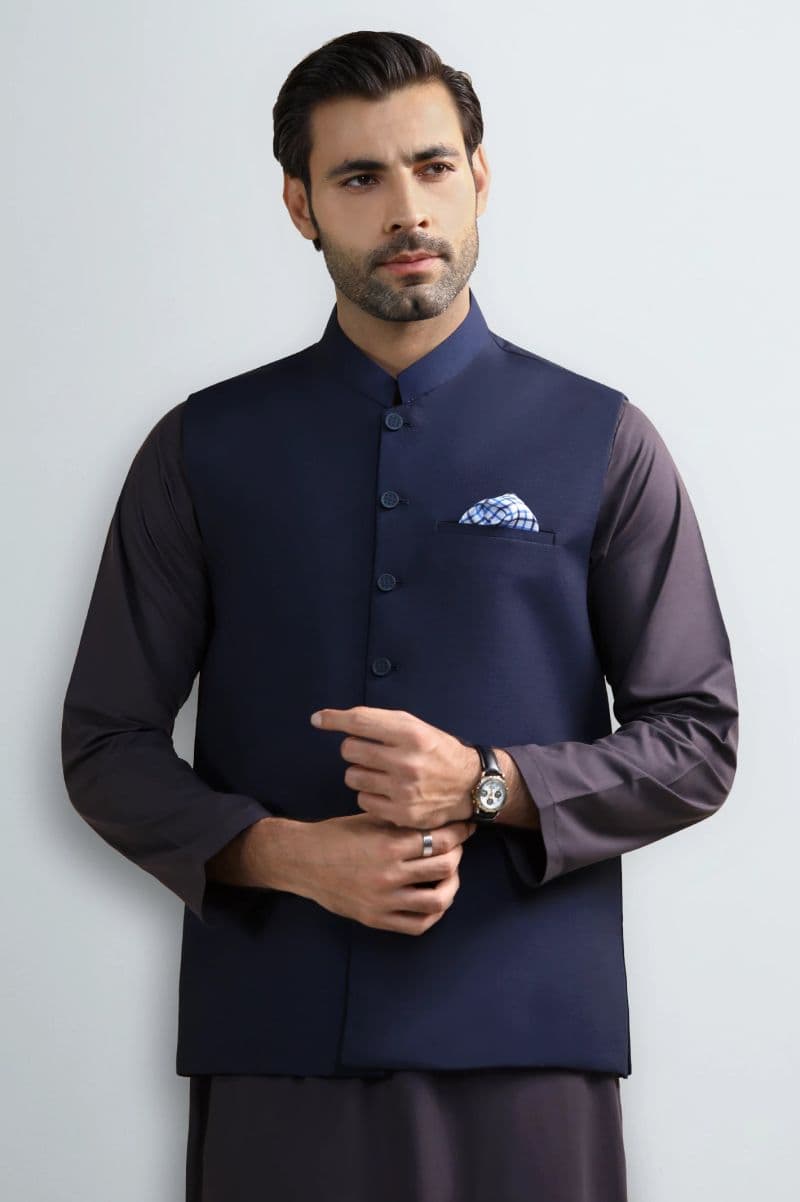 Navy Blue Waistcoat thumbnail