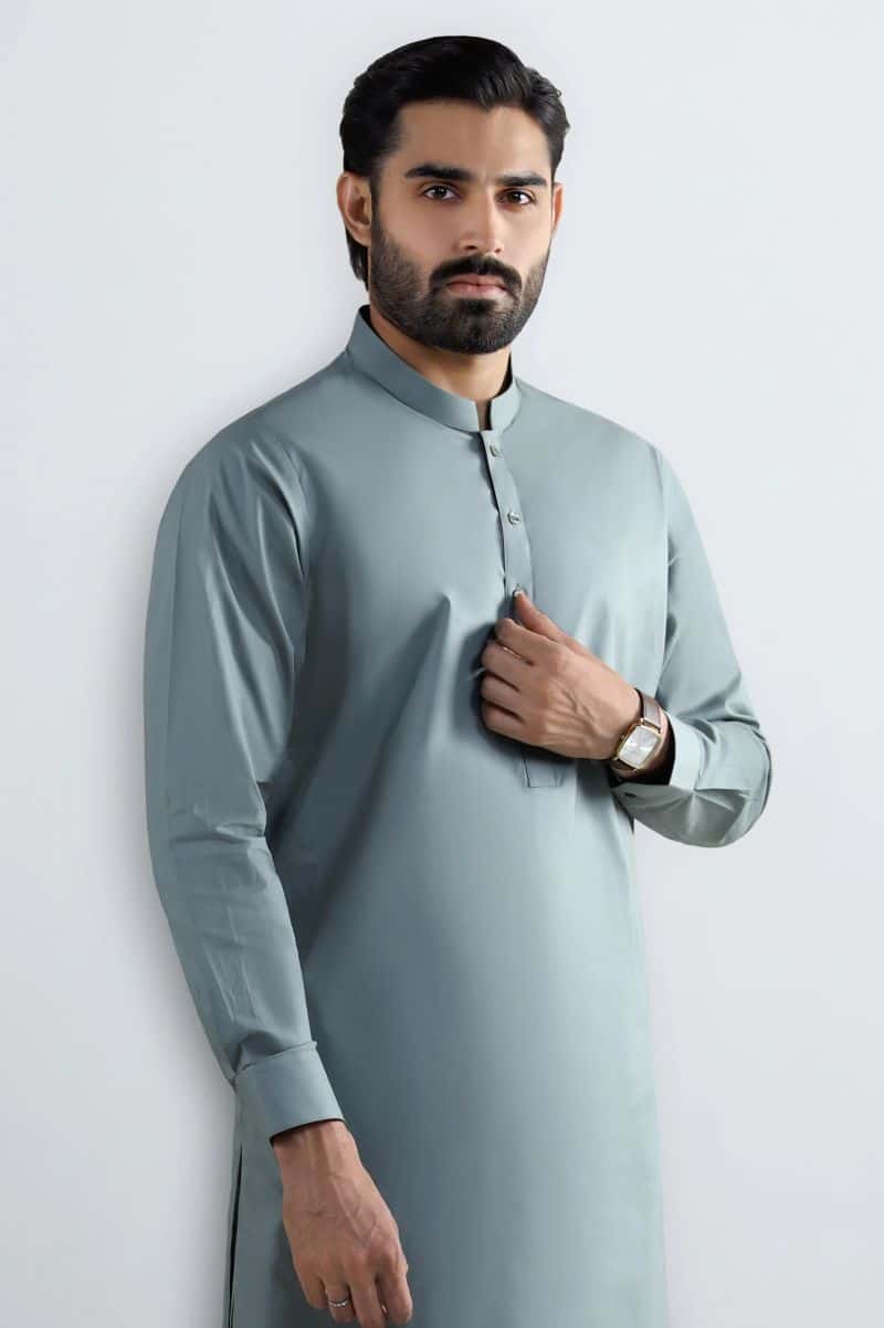 Green Cotton Shalwar Kameez