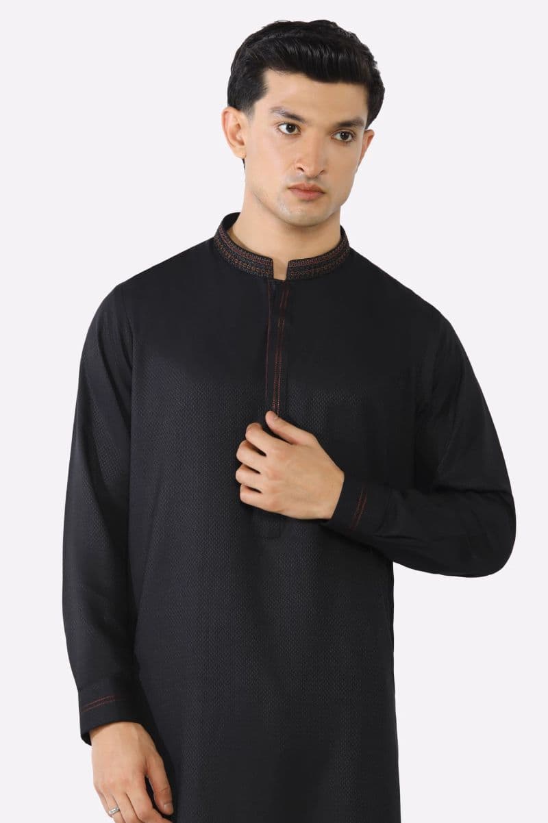 Black Wash & Wear Shalwar Kameez thumbnail