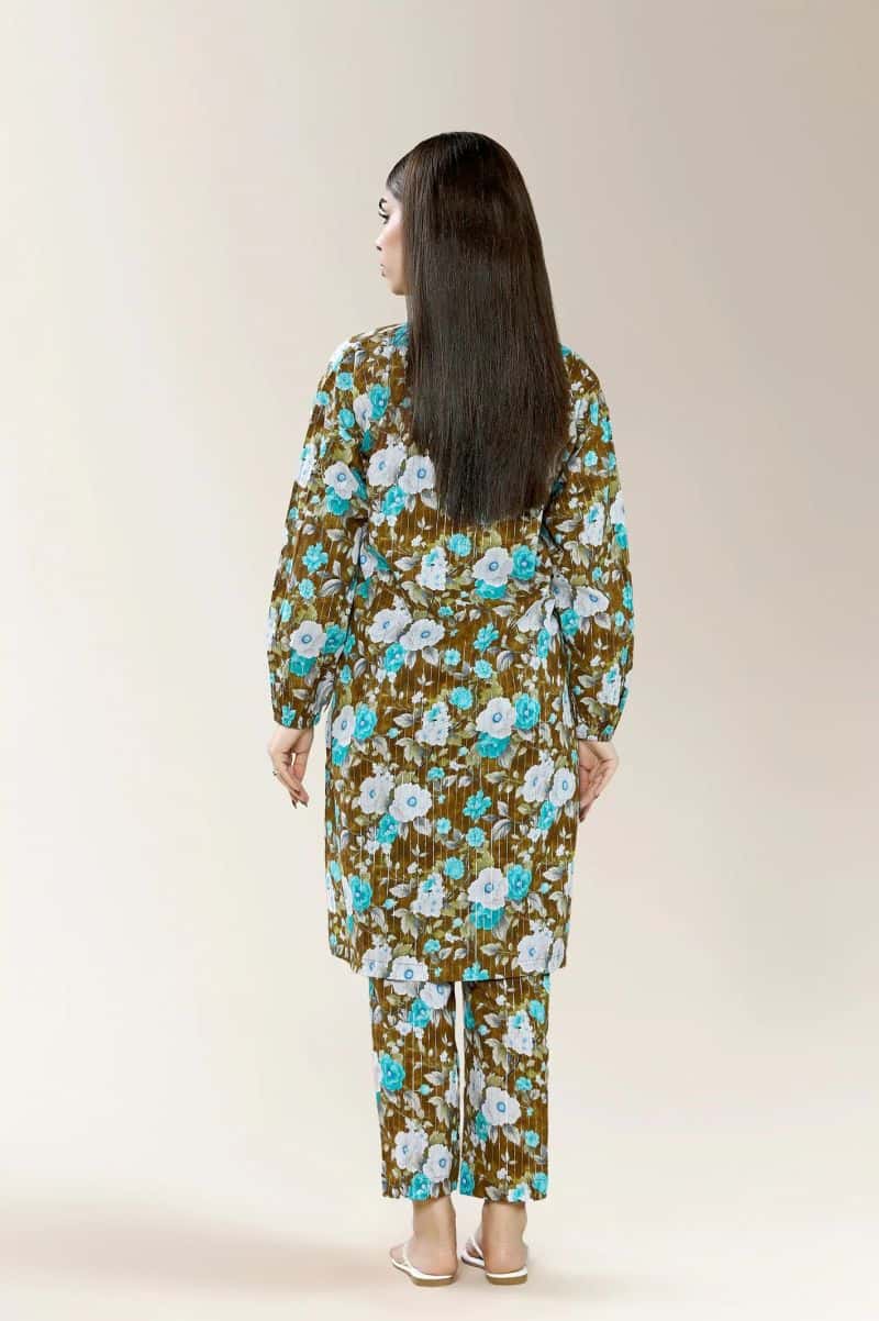 Printed Dobby Olive 2PC - alternate view