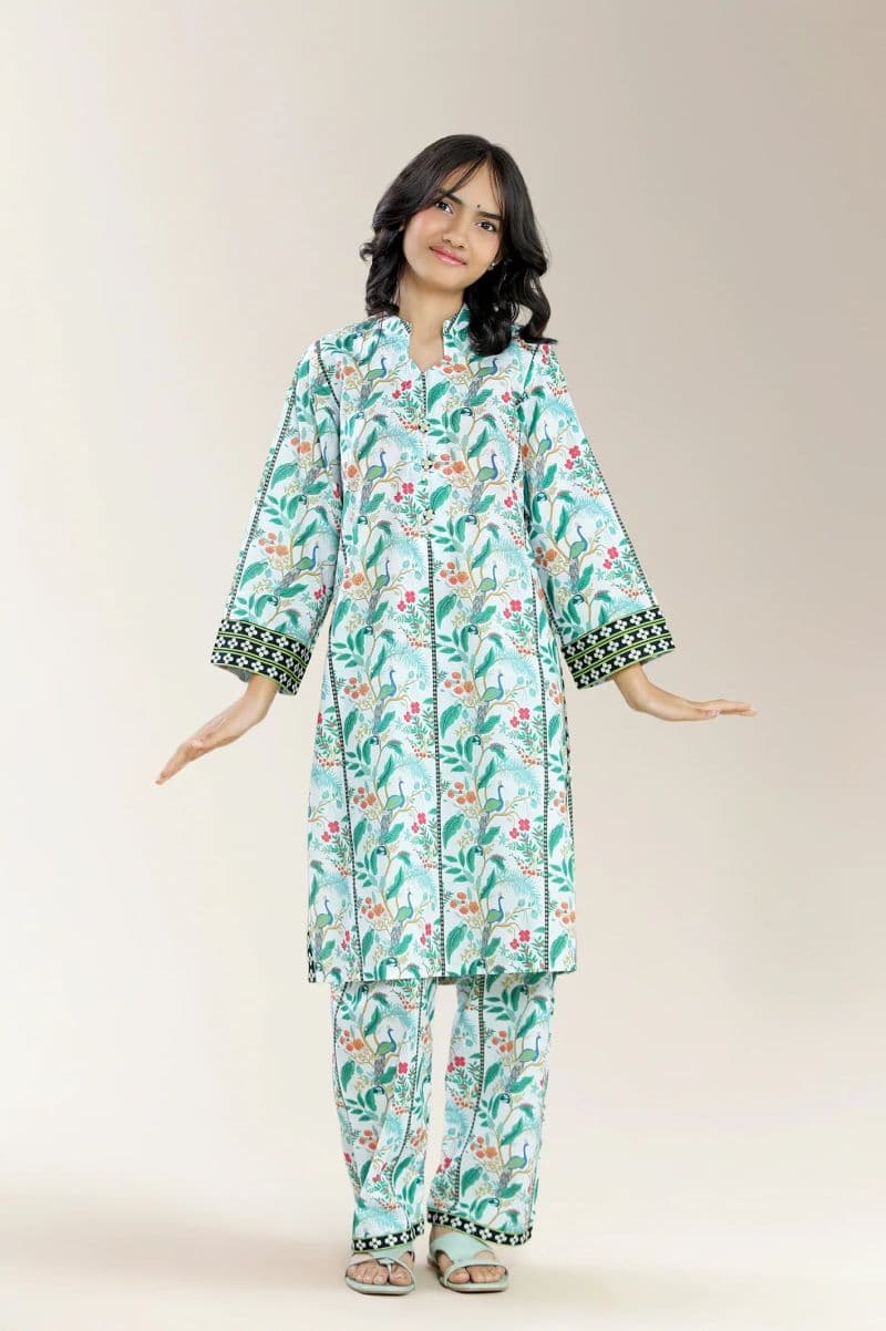 Embroidered Cambric Ivory Teens 2Pc thumbnail