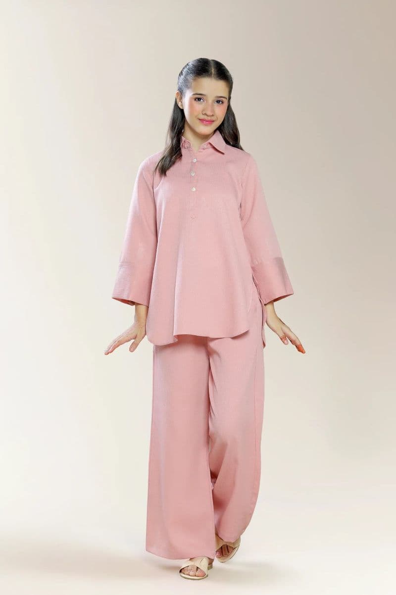 Polyester Dobby Pink Teens 2PC thumbnail