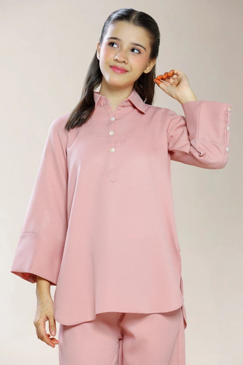 Polyester Dobby Pink Teens 2PC thumbnail