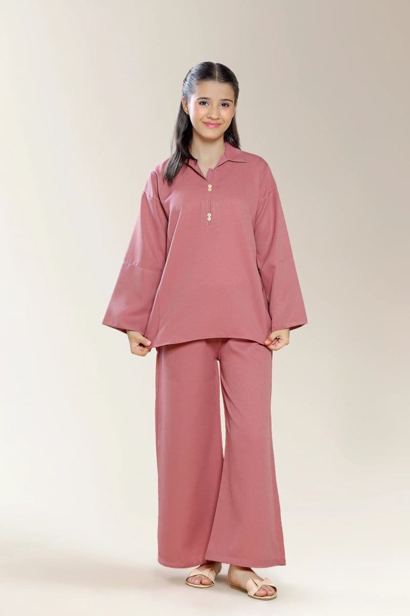 Polyester Dobby Pink Teens 2PC thumbnail