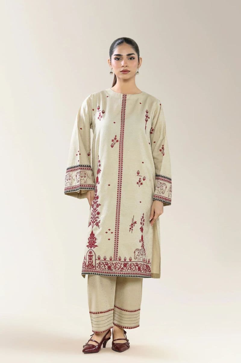 Viscose Self Jacquard-Beige 2PC thumbnail