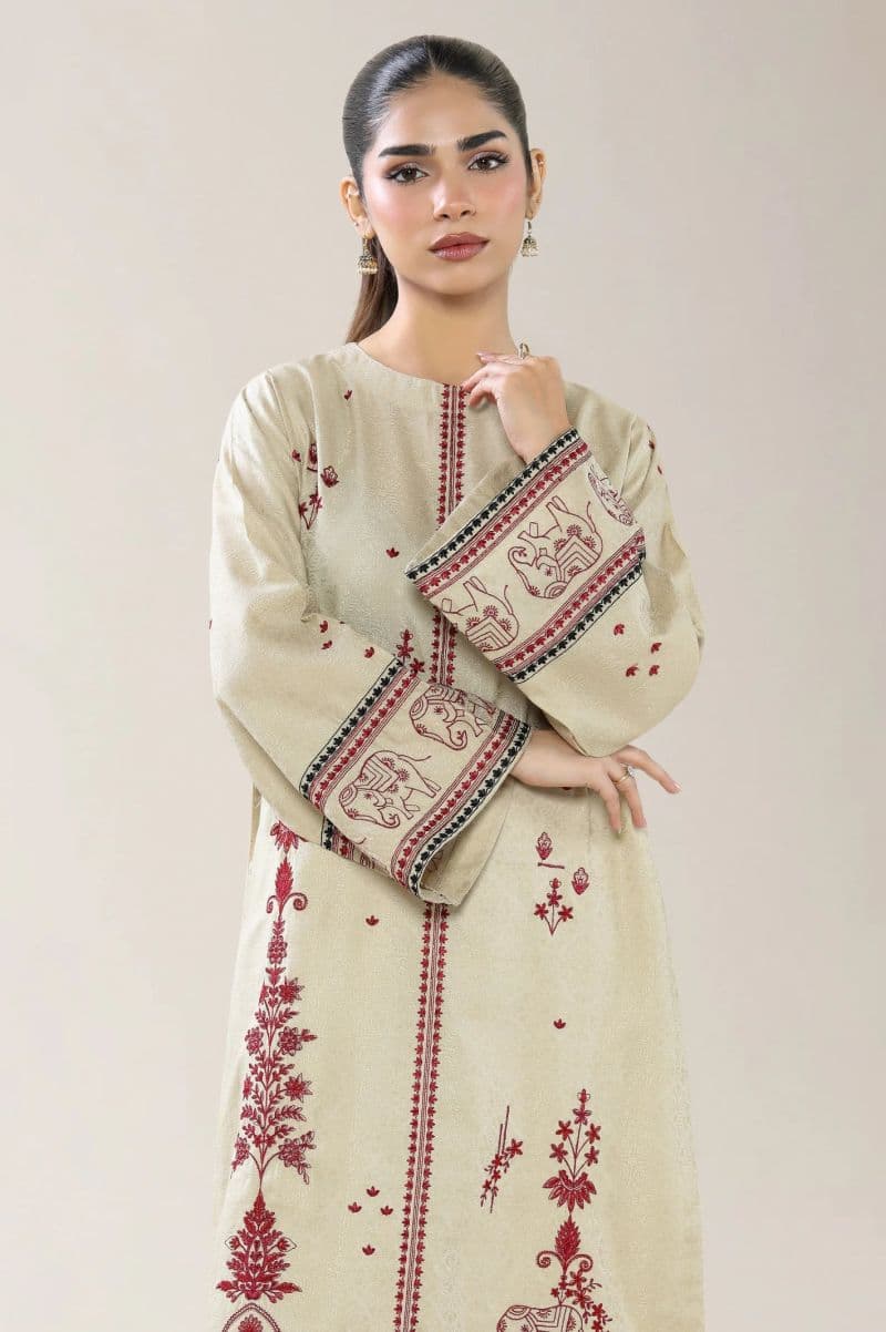 Viscose Self Jacquard-Beige 2PC thumbnail