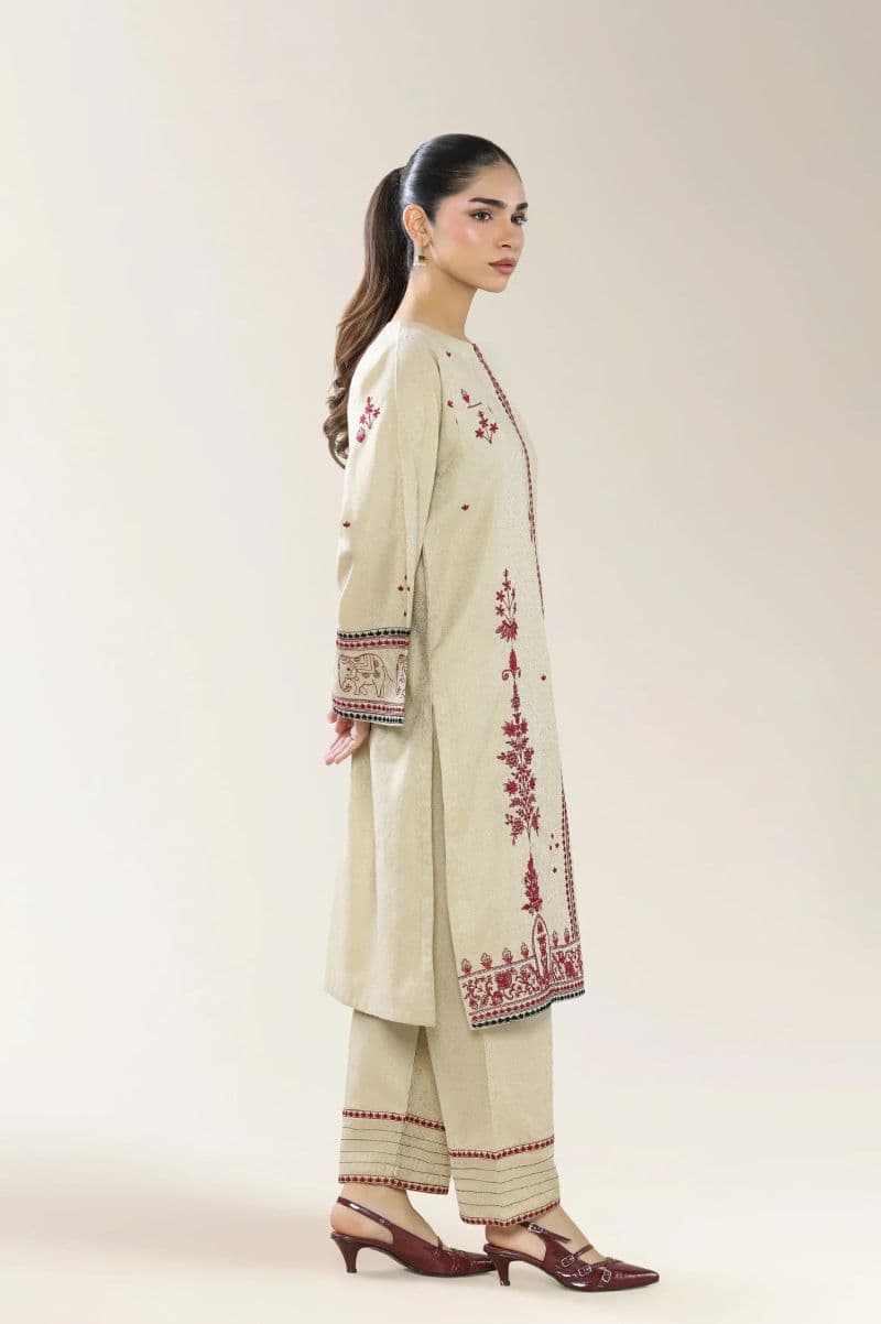 Viscose Self Jacquard-Beige 2PC thumbnail