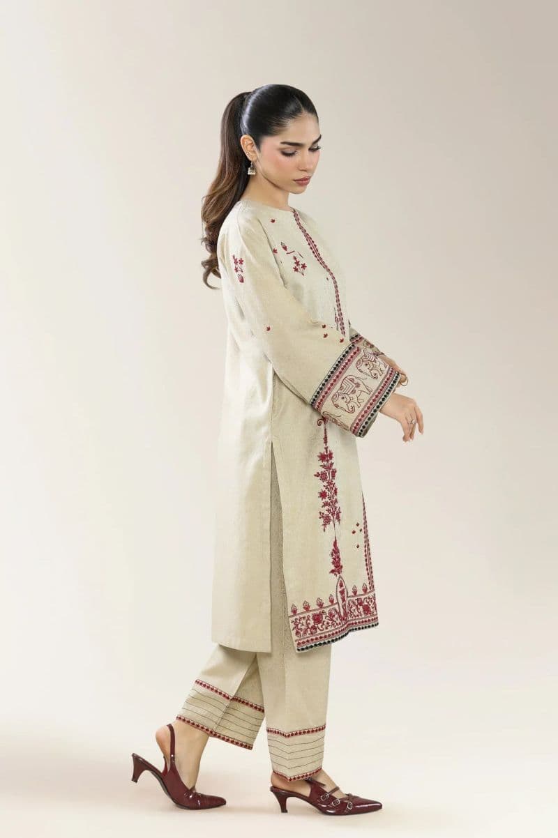 Viscose Self Jacquard-Beige 2PC thumbnail