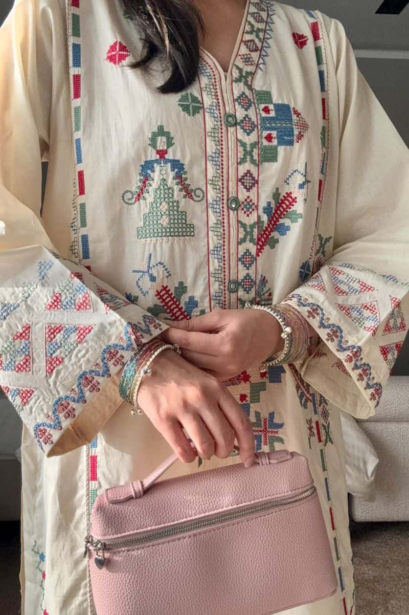 Embroidered Ivory 2PC - alternate view