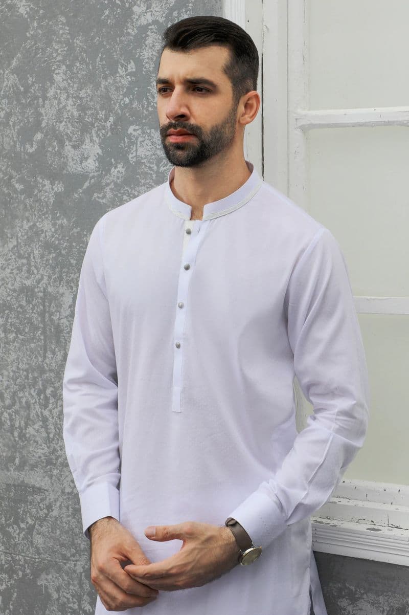 White Wash & Wear Shalwar Kameez thumbnail