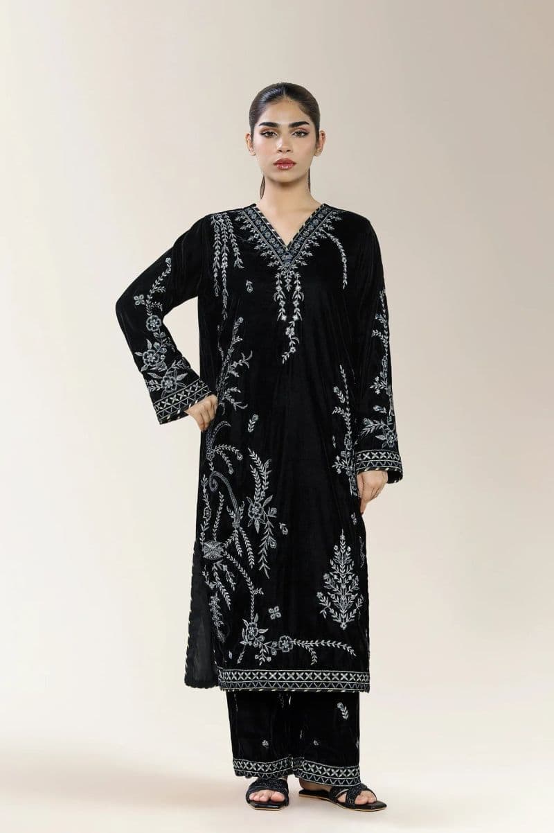 Embroidered Velvet Black 2PC thumbnail