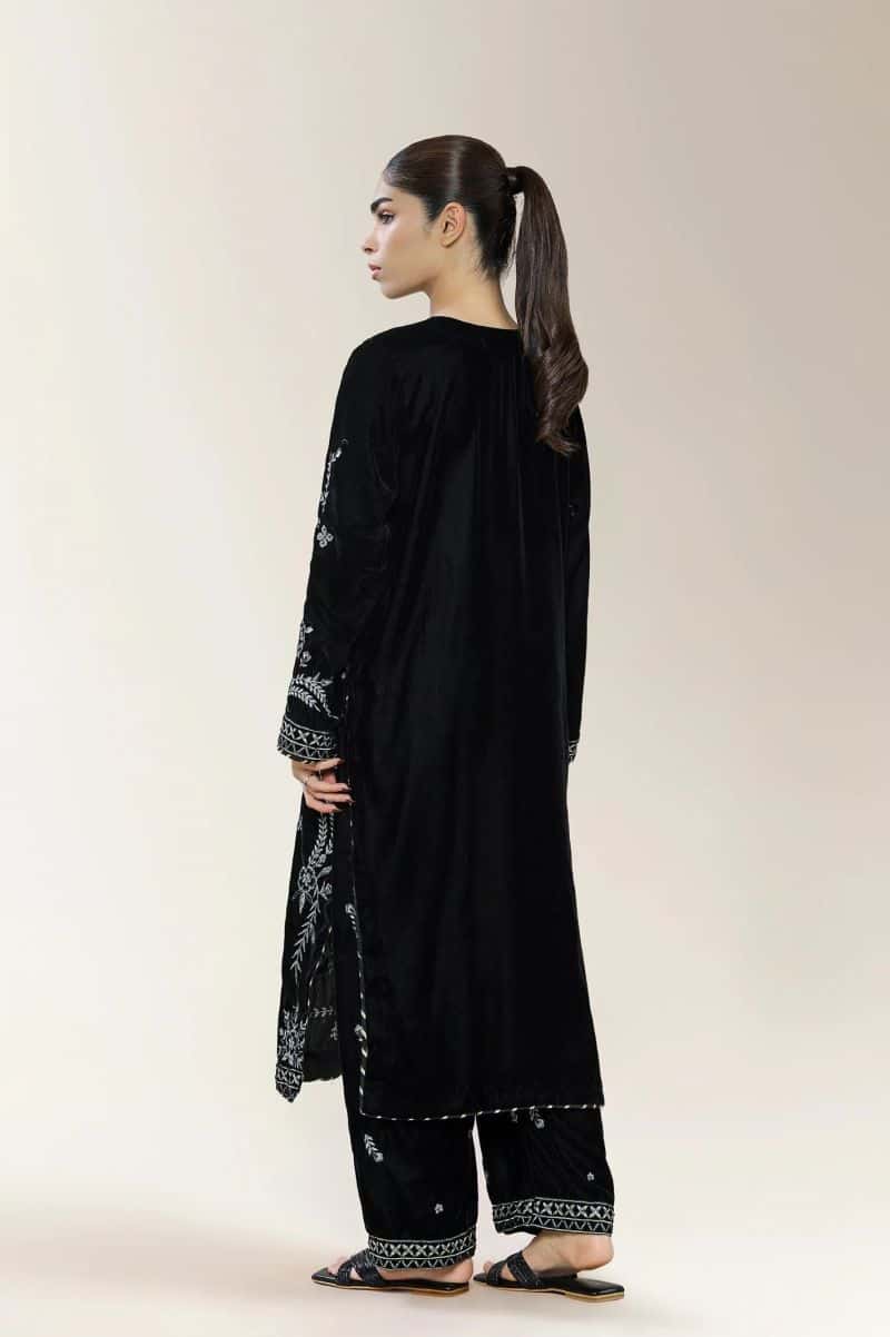 Embroidered Velvet Black 2PC - alternate view