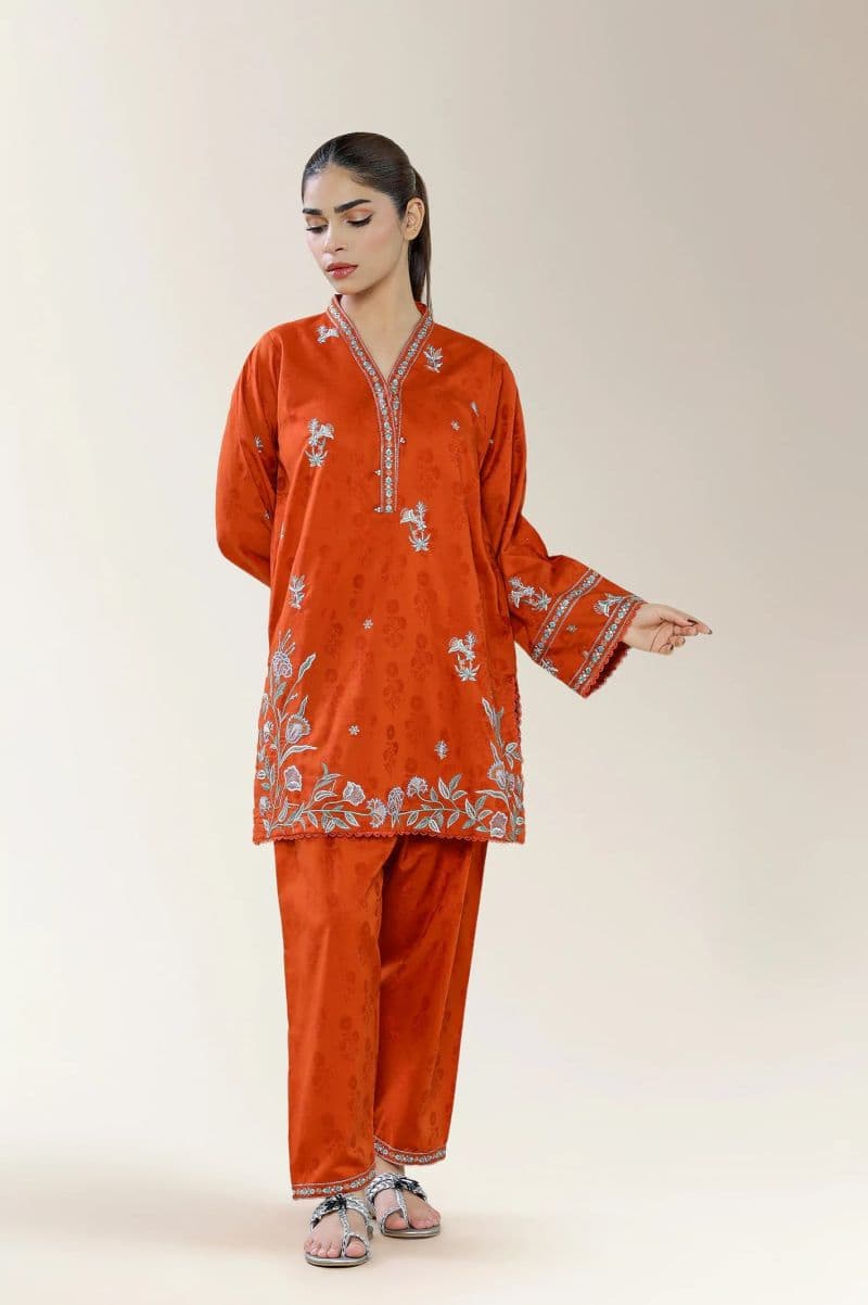 Embroidered Viscose Rust 2PC thumbnail