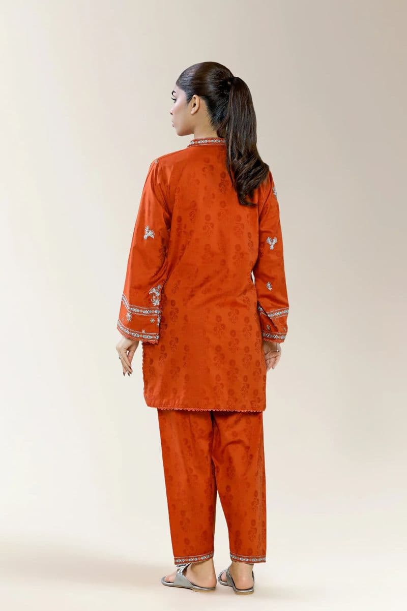 Embroidered Viscose Rust 2PC thumbnail