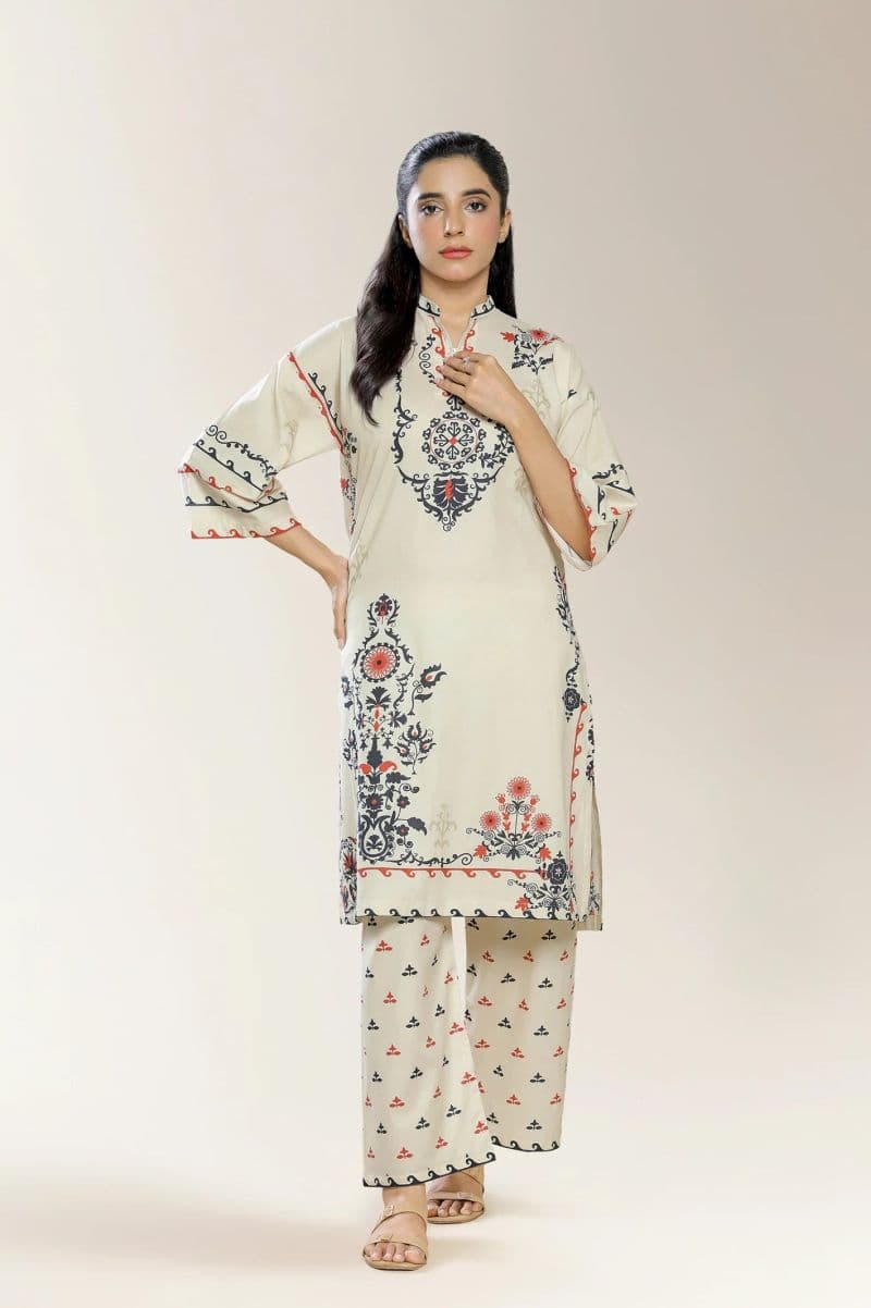 Printed Cotton Beige 2PC thumbnail