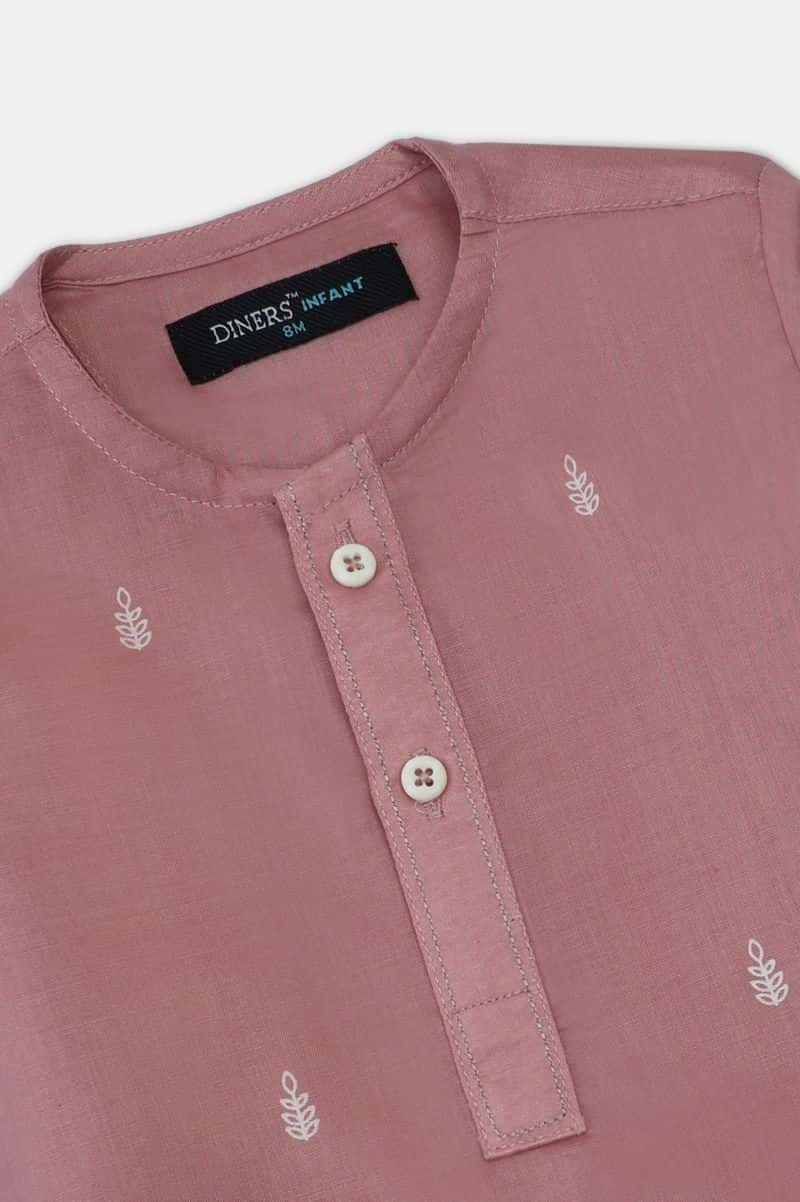 Pink Infant Screen Printed Kurta Shalwar - alternate view