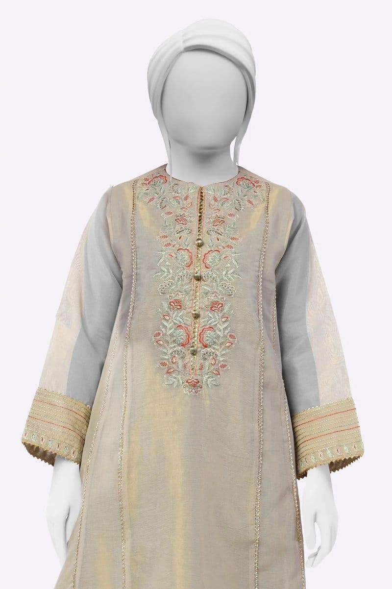 Thunder Gray Embroidered Kurti thumbnail