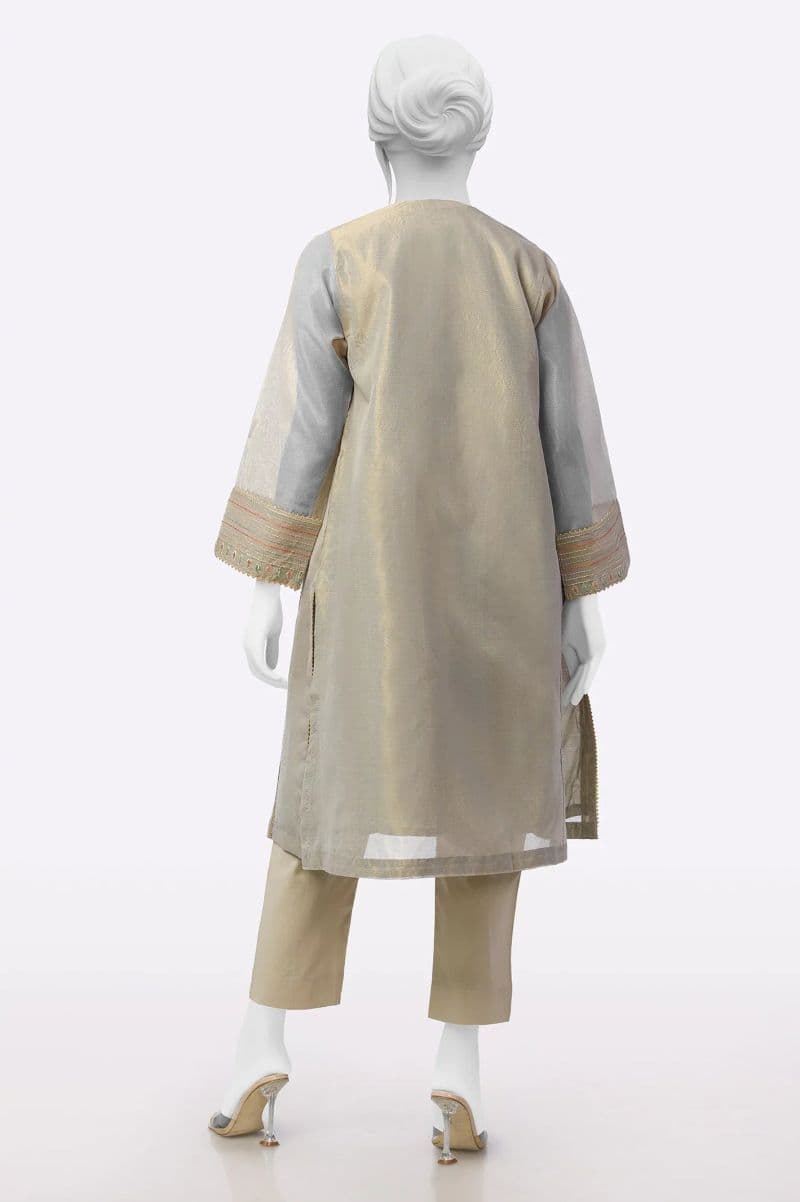 Thunder Gray Embroidered Kurti thumbnail