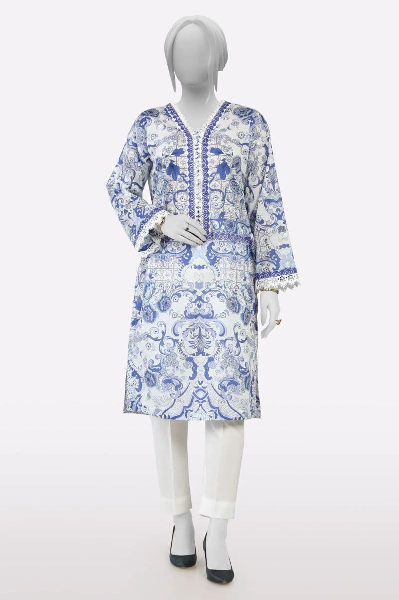 White Printed Kurti thumbnail