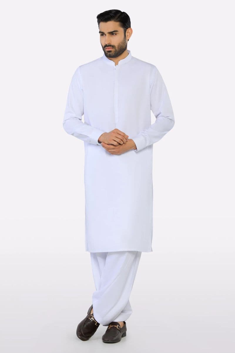 White Wash & Wear Shalwar Kameez thumbnail