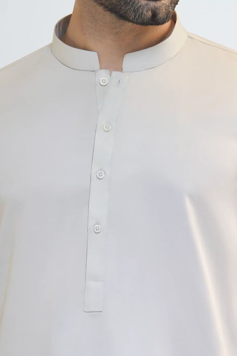 Light Beige Cotton Shalwar Kameez thumbnail