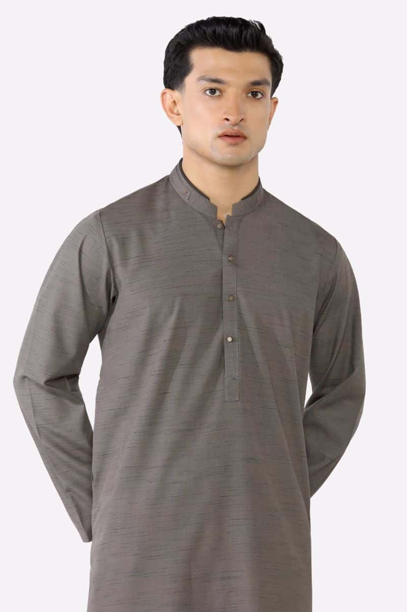 Light Brown Wash & Wear Kurta Pajama
