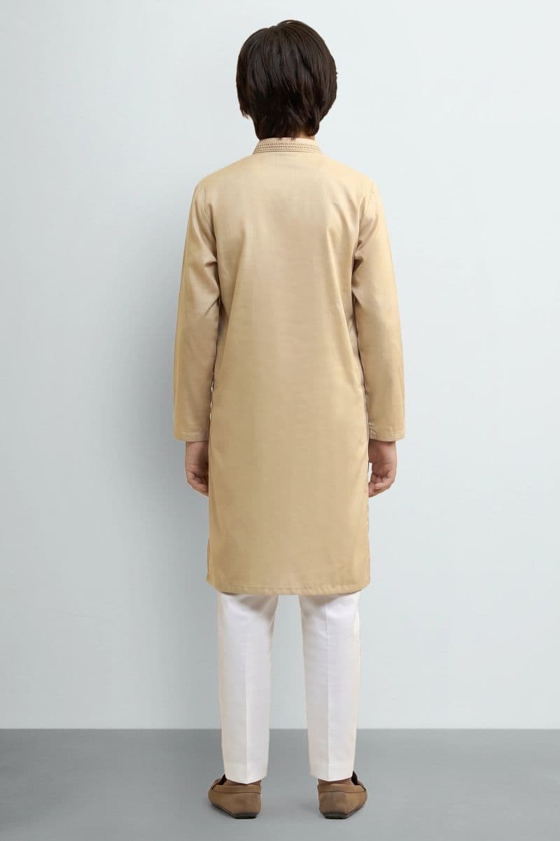 Light Fawn Teens Kurta Pajama thumbnail