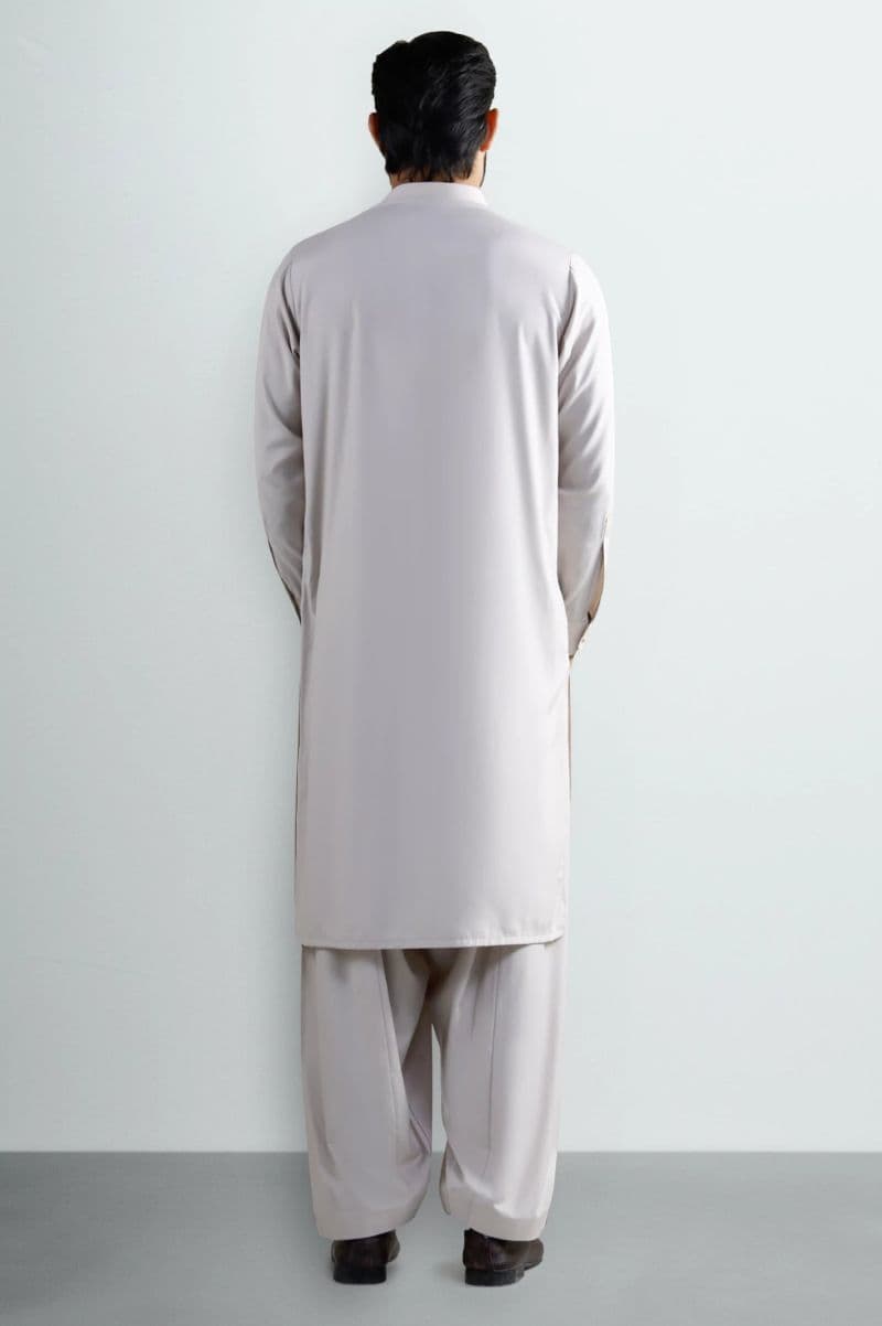 Light Beige Wash & Wear Shalwar Kameez thumbnail