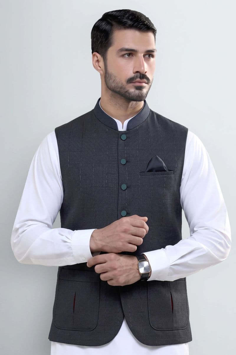 Navy Blue Waistcoat thumbnail