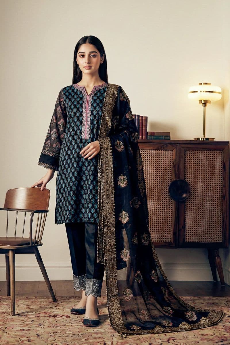 Printed Black 2PC Suit thumbnail