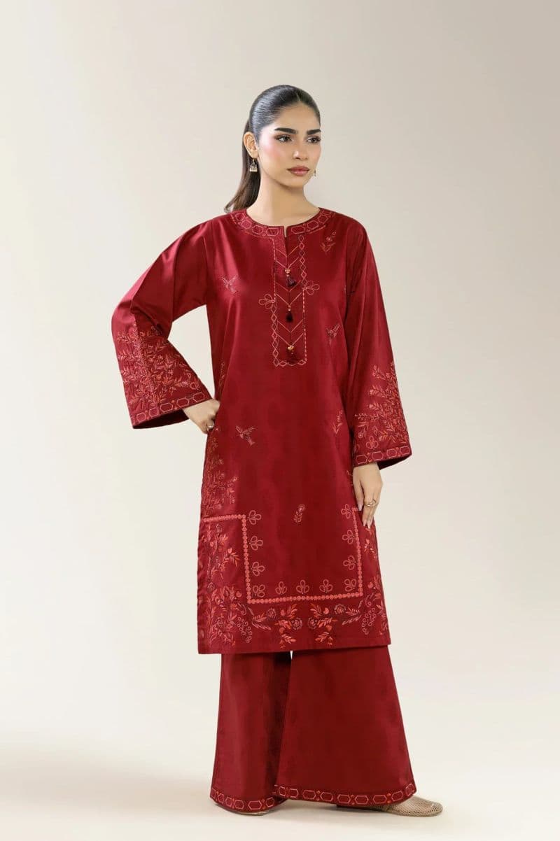 Viscose Self Jacquard-Maroon 2PC thumbnail