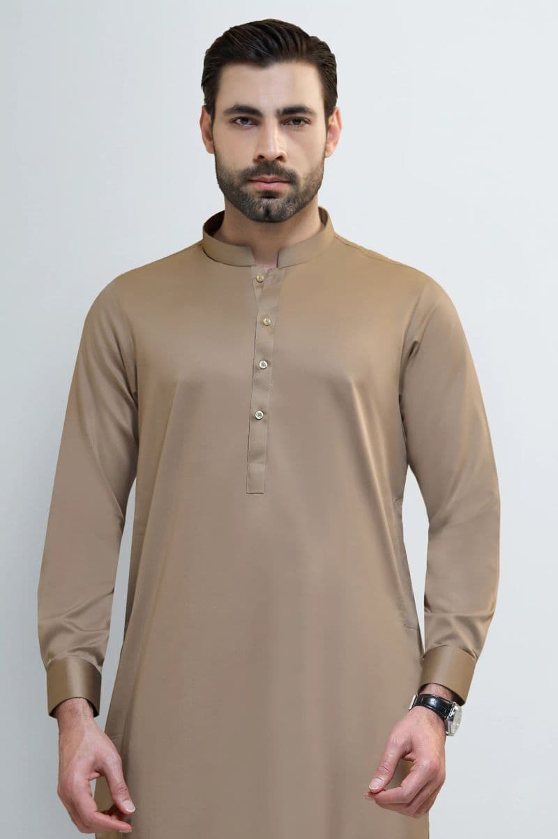 Brown Cotton Shalwar Kameez thumbnail